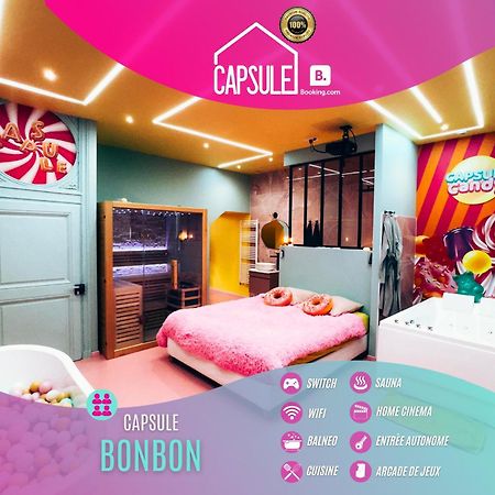 Capsule Bonbon - Balneo - Sauna - Billard - Nintendo Switch Douai Exterior foto